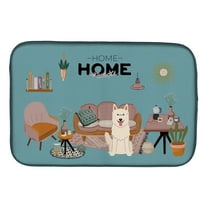 Carolines Treasures CK7890DDM White German Shepherd Sweet Home dish-drying-mats, 14 x 21, Multicolor