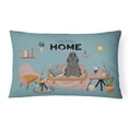 thumbnail image 1 of Carolines Treasures CK7937PW1216 Black Cocker Spaniel Sweet Home Canvas Fabric Decorative Pillow 12H x16W multicolor, 1 of 4