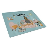 Carolines Treasures CK7938LCB Black Tan Cocker Spaniel Sweet Home Glass Cutting Board Large 12H x 16W multicolor