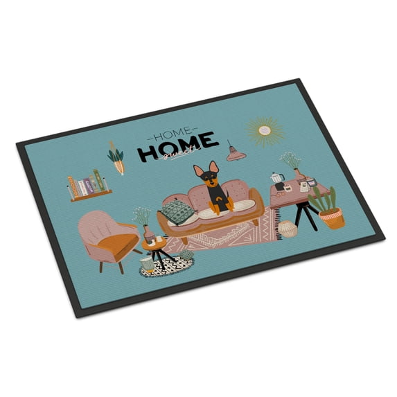 English Toy Terrier Sweet Home Door Mat