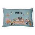 thumbnail image 1 of Carolines Treasures CK7973PW1216 Dapple Wire Haired Dachshund Sweet Home Canvas Fabric Decorative Pillow 12H x16W, 1 of 4