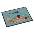 thumbnail image 1 of Chocolate Wire Haired Dachshund Sweet Home Door Mat, 1 of 3