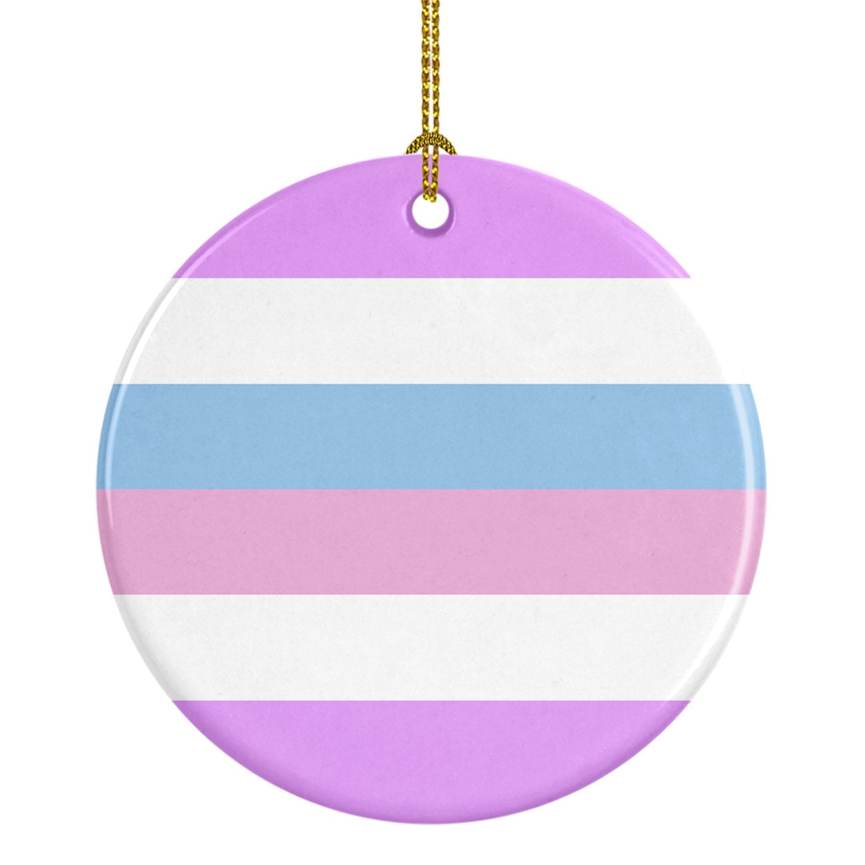 Bigender Pride Ceramic Ornament