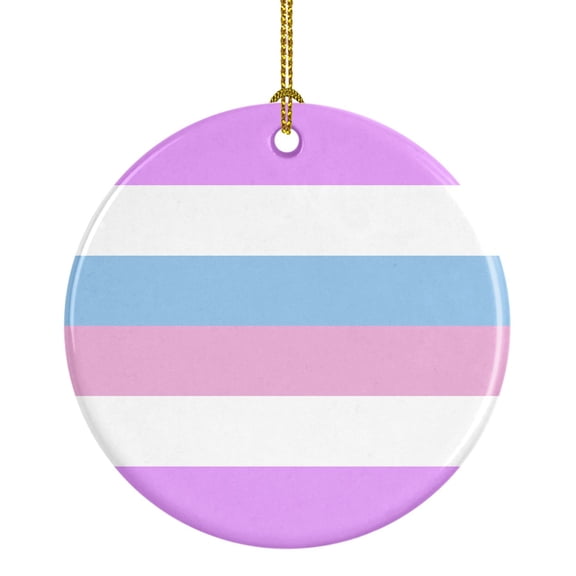 Bigender Pride Ceramic Ornament