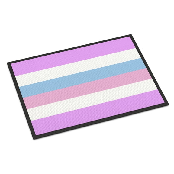 Carolines Treasures CK7996MAT Bigender Pride Door Mat Indoor Rug or Outdoor Welcome Mat 18x27 Doormat 18H X 27W