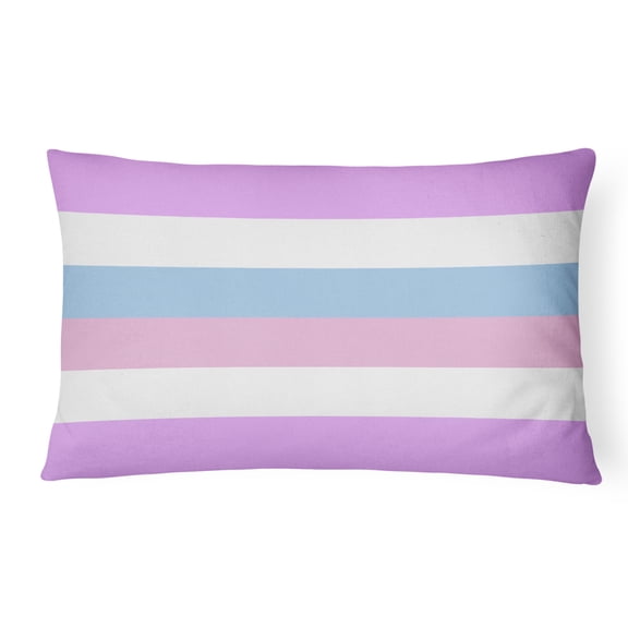Carolines Treasures CK7996PW1216 Bigender Pride Canvas Fabric Decorative Pillow 12H x16W multicolor