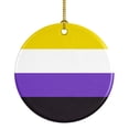 thumbnail image 1 of Nonbinary Pride Ceramic Ornament, 1 of 3