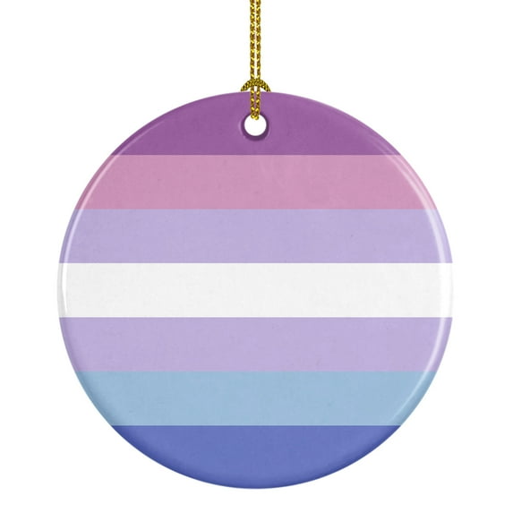 Bigender Pride Ceramic Ornament