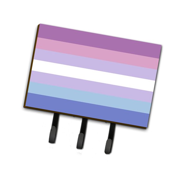 Carolines Treasures CK8001TH68 Bigender Pride Leash or Key Holder Triple Hook multicolor