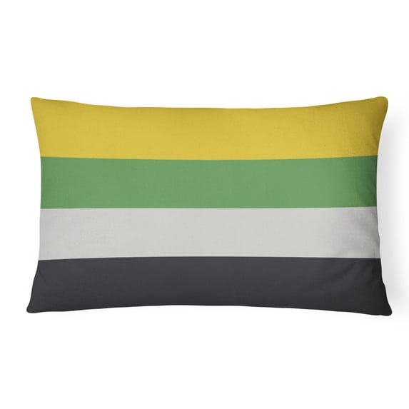 Carolines Treasures CK8002PW1216 Skiliosexual Pride Canvas Fabric Decorative Pillow 12H x16W multicolor