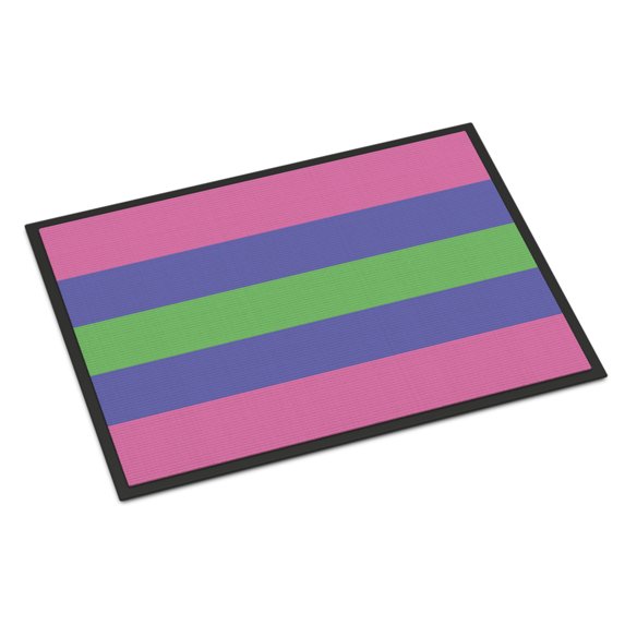 Carolines Treasures CK8007JMAT Trigender Pride Door Mat Indoor Rug or Outdoor Welcome Mat 24x36 Doormat 24H X 36W