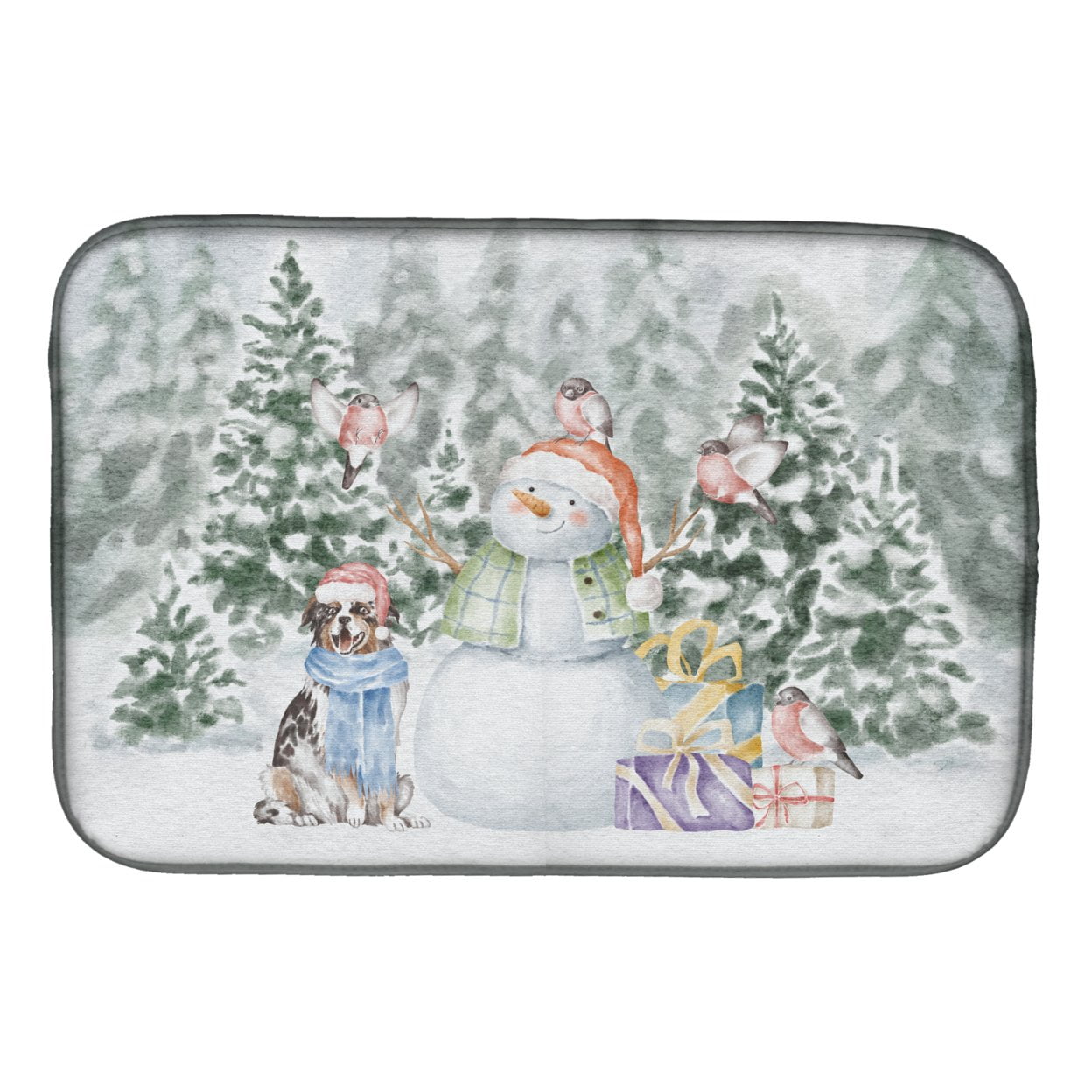 Carolines Treasures Australian Shepherd Blue Merle Puppy 1 Christmas Ceramic