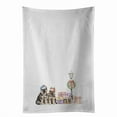 thumbnail image 1 of Carolines Treasures CK8142WTKT 28 x 19 in. Unisex German Shepherd Puppy Duo with Christmas Wonderland White Dish Towels Kitchen Towel - Set of 2, 1 of 3