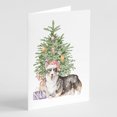 thumbnail image 1 of Carolines Treasures CK8188GCA7P Corgi Pembroke Tricolor Christmas Presents and Tree Greeting Cards and Envelopes Pack of, 1 of 3