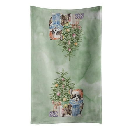 Carolines Treasures CK8189KTWL 25 x 15 in. Unisex Christmas Cardigan Corgi Kitchen Towel, Multi Color
