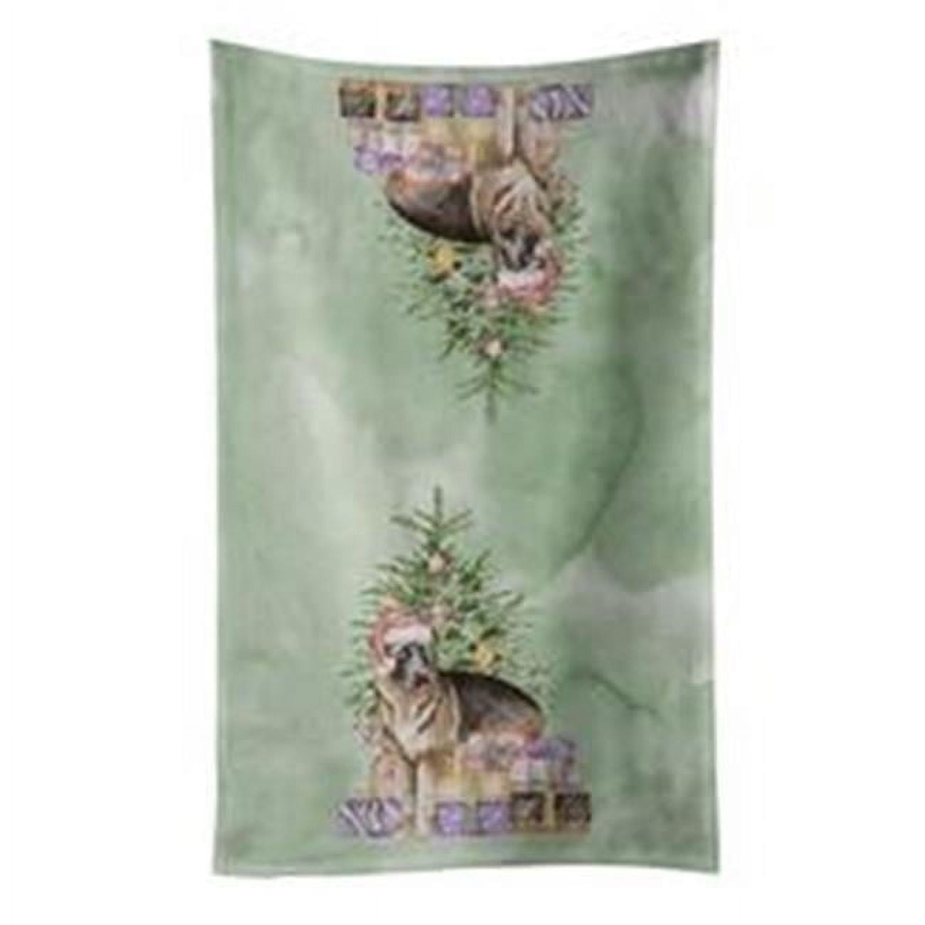Carolines Treasures CK8237KTWL 25 x 15 in. Unisex Christmas German Shepherd Kitchen Towel, Multi Color