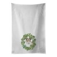 thumbnail image 1 of Carolines Treasures CK8904WTKT 28 x 19 in. Unisex Sheltie & Shetland Sheepdog Puppy Sable Christmas Wreath White Dish Towels Kitchen Towel - Set of 2, 1 of 3