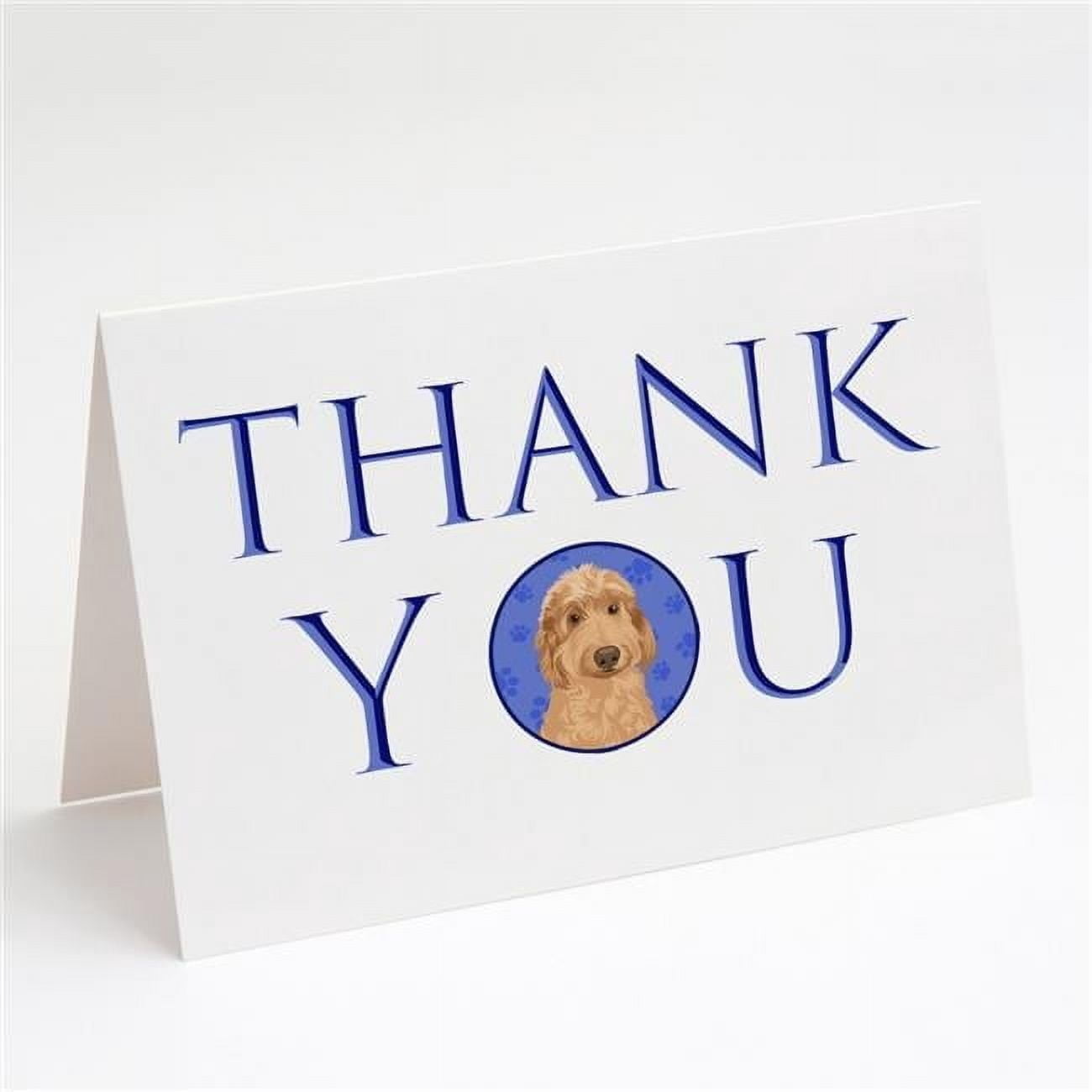 Carolines Treasures CK8983GCA7P 5 x 7 in. Unisex Doodle Liver No.1 Thank You Greeting Cards & Envelopes, Multi Color - Pack of 8