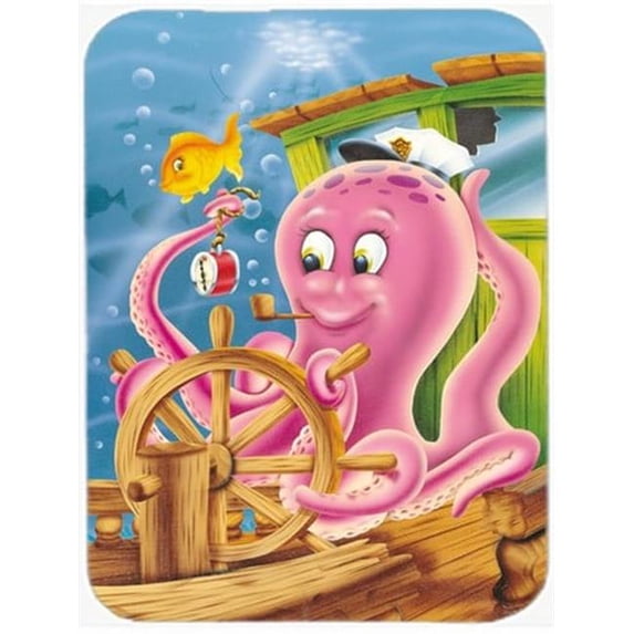 Carolines Treasures Captain Octopus Glass Cutting Board - Large