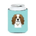 thumbnail image 1 of Carolines Treasures  Checkerboard Blue Cavalier Spaniel Can Or Bottle Hugger, 1 of 1
