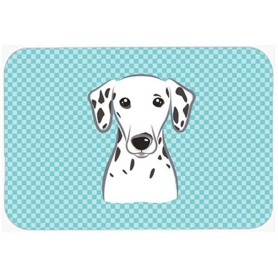 Carolines Treasures Checkerboard Blue Dalmatian Mouse Pad- - 7.75 x 9.25 In.