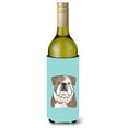 thumbnail image 1 of Carolines Treasures Checkerboard Blue English Bulldog Wine Bottle Beverage Insulator Hugger Wine Bottle multicolor, 1 of 1