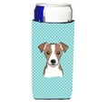 thumbnail image 1 of Carolines Treasures Checkerboard Blue Jack Russell Terrier Ultra Beverage Insulators for slim cans Slim Can multicolor, 1 of 2