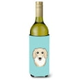 thumbnail image 1 of Carolines Treasures Checkerboard Blue Longhair Creme Dachshund Wine Bottle Beverage Insulator Hugger Wine Bottle, 1 of 1