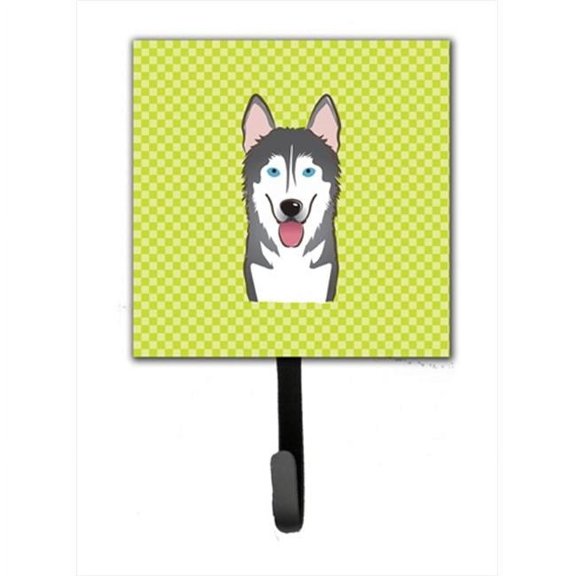 Carolines Treasures Checkerboard Lime Green Alaskan Malamute Leash or Key Holder 7Hx4.25W multicolor