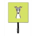 thumbnail image 1 of Carolines Treasures Checkerboard Lime Green Italian Greyhound Leash or Key Holder 7Hx4.25W multicolor, 1 of 2