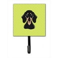 thumbnail image 1 of Carolines Treasures Checkerboard Lime Green Smooth Black and Tan Dachshund Leash or Key Holder 7Hx4.25W multicolor, 1 of 2