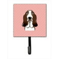 thumbnail image 1 of Carolines Treasures Checkerboard Pink Basset Hound Leash or Key Holder 7Hx4.25W multicolor, 1 of 2