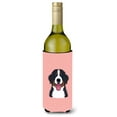 thumbnail image 1 of Carolines Treasures Checkerboard Pink Bernese Mountain Dog Wine Bottle Beverage Insulator Hugger Wine Bottle multicolor, 1 of 1