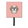 thumbnail image 1 of Carolines Treasures Checkerboard Pink Gray Silver Shih Tzu Leash or Key Holder 7Hx4.25W multicolor, 1 of 2