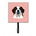thumbnail image 1 of Carolines Treasures  Checkerboard Pink Saint Bernard Leash Or Key Holder, 1 of 1