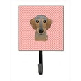 thumbnail image 1 of Carolines Treasures Checkerboard Pink Wirehaired Dachshund Leash or Key Holder 7Hx4.25W multicolor, 1 of 2