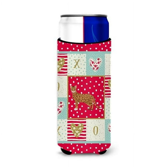 Carolines Treasures Cheetoh 1 Cat Love Ultra Hugger for slim cans Slim Can multicolor