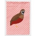 thumbnail image 1 of Chinese Painted or King Quail Pink Check Flag Garden Size, 1 of 3