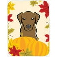 thumbnail image 1 of Carolines Treasures Chocolate Labrador Thanksgiving Glass Cutting Board Large 12H x 16W multicolor, 1 of 1