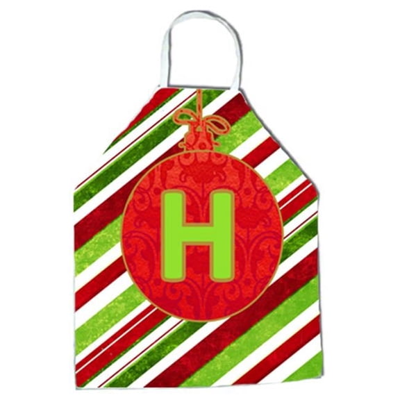 Carolines Treasures  Christmas Oranment Holiday Initial Letter H Apron