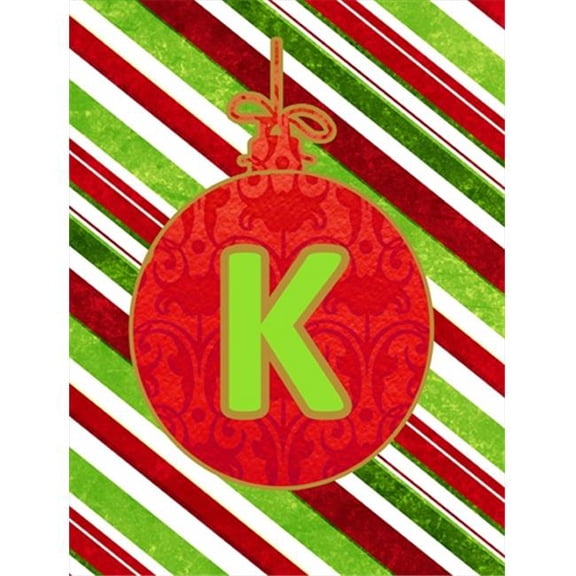 Carolines Treasures Christmas Ornament Holiday Letter K Monogram Initial Flag Garden Size