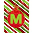 thumbnail image 1 of Carolines Treasures  Christmas Ornament Holiday Letter M Monogram Initial Flag- House Size, 1 of 1