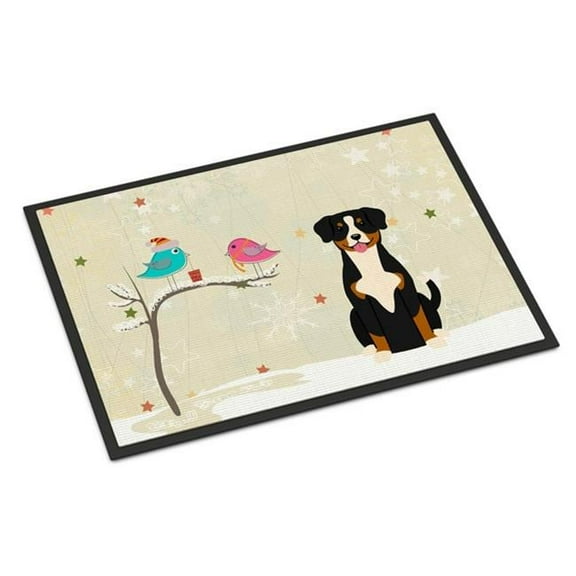 Carolines Treasures BB2510MAT Christmas Presents Between Friends Entlebucher Indoor or Outdoor Mat, 18 x 0.25 x 27 in.