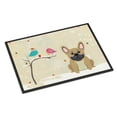 thumbnail image 1 of Carolines Treasures BB2482MAT Christmas Presents Between Friends French Bulldog Cream Indoor or Outdoor Mat, 18 x 0.25 x 27 in., 1 of 2