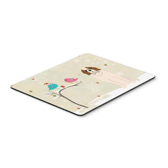 Carolines Treasures  Christmas Presents Between Friends Saint Bernard Mouse Pad - Hot Pad or Trivet