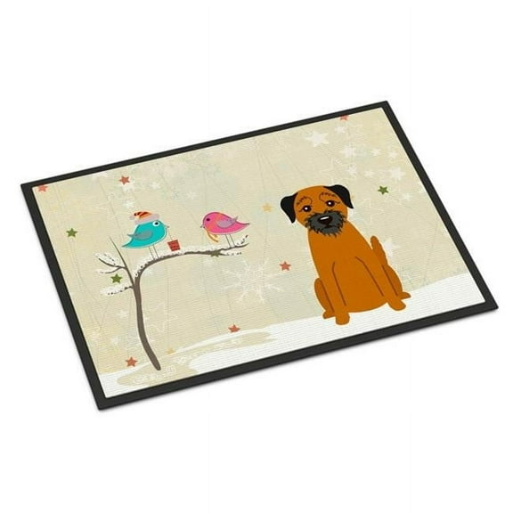 Carolines Treasures BB2511JMAT Christmas Presents Between Friends Border Terrier Indoor or Outdoor Mat, 24 x 0.25 x 36 in.