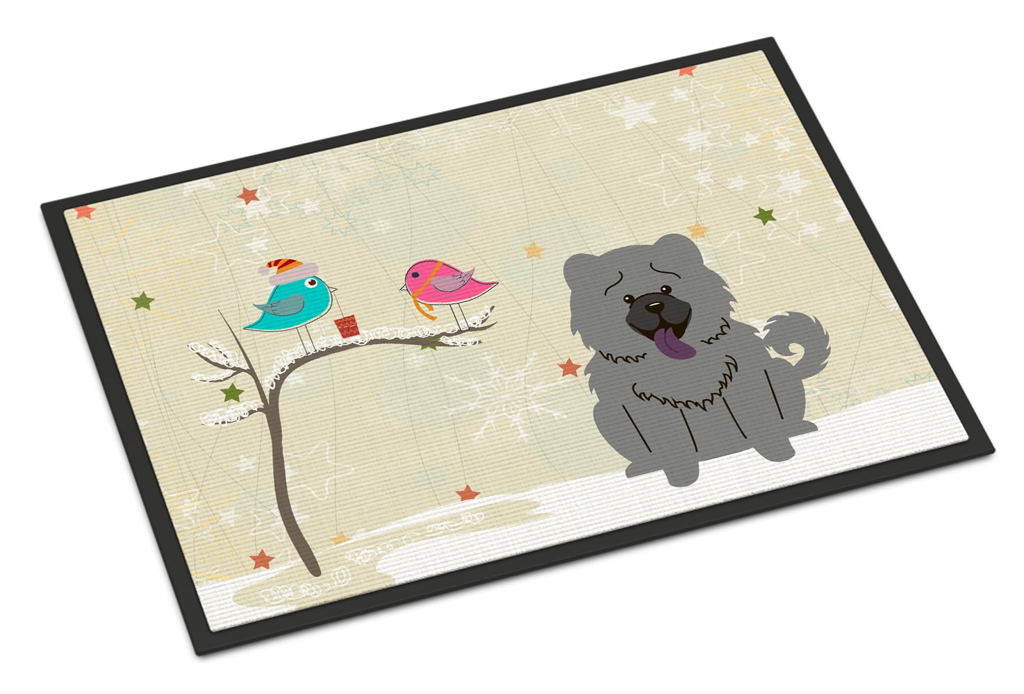 Carolines Treasures BB2611JMAT Christmas Presents Between Friends Chow Chow Blue Indoor or Outdoor Mat, 24 x 0.25 x 36 in.