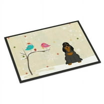 Carolines Treasures BB2565MAT Christmas Presents Between Friends Cocker Spaniel Black Tan Indoor or Outdoor Mat, 18 x 0.25 x 27 in.