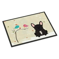 Christmas Presents between Friends French Bulldog Brindle Door Mat