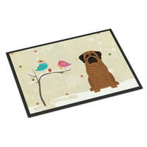 Carolines Treasures BB2487MAT Christmas Presents Between Friends Mastiff Brindle Indoor or Outdoor Mat, 18 x 0.25 x 27 in.